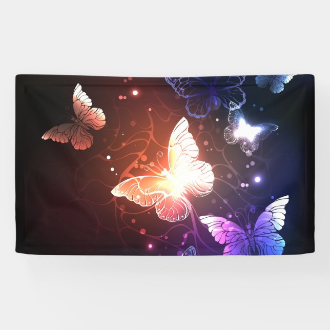 Banderoles Clowing Night Butterflies (Horizontal)