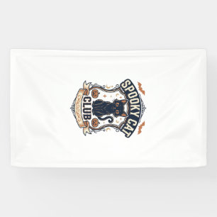 Banderoles Club de chat effrayant Chat Halloween Chat effraya