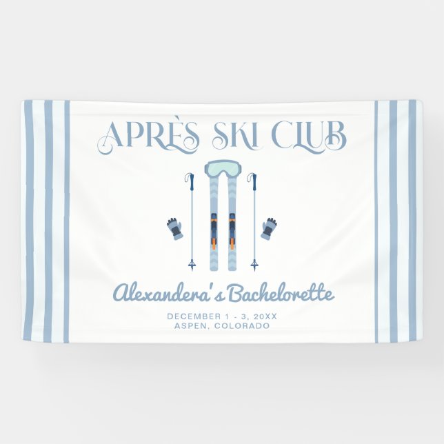 Banderoles Club de l'Après-Ski d'Hiver pour Futures Mariées (Horizontal)
