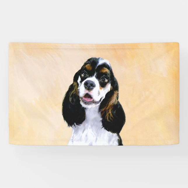 Banderoles Cocker Spaniel (Parti) Peinture - Art Chien origin (Horizontal)