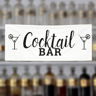 Banderoles Cocktail Bar do-it-yourself Mariage Lieu Noir et B