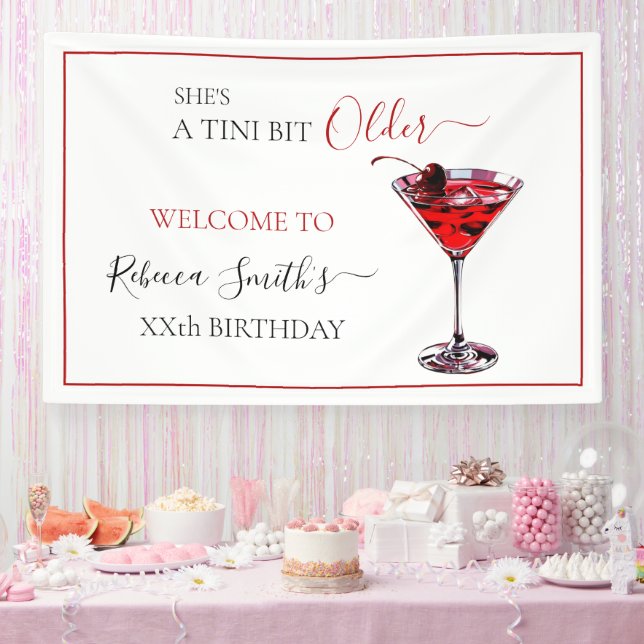Banderoles Cocktail Party Un peu plus âgé Cherry Martini (Fête)