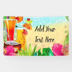 Banderoles Cocktails d'été tropicaux et la fête d'été de la p
