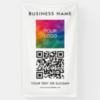 Code QR Élégant Logo d'entreprise moderne ici vert