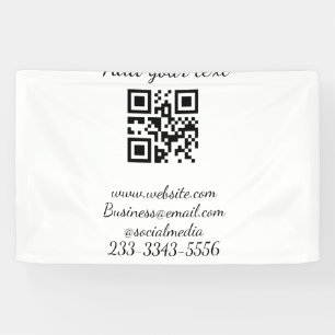 Banderoles code QR personnalisé simple ajoutez votre nom text