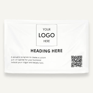 Banderoles Code QR publicitaire blanc pour les entreprises
