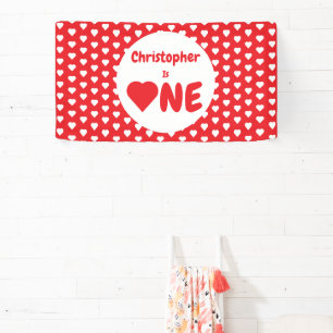 Banderoles Coeur 1er anniversaire