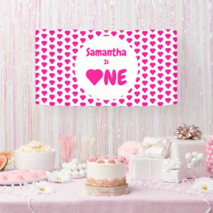 Banderoles Coeur 1er anniversaire