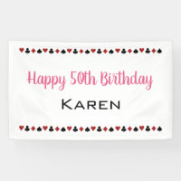 Coeur rose Diamond Spade Club Casino Anniversaire