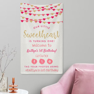 Banderoles Cœurs d'amour suspendus Joyeux anniversaire de bie