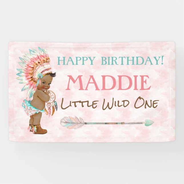 Banderoles Coiffure pour fille afro-américaine amérindienne (Horizontal)