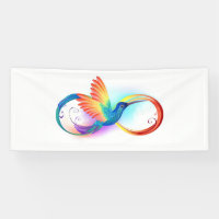 Colibri arc-en-ciel avec symbole Infinity