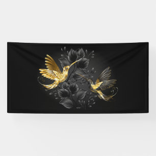 Banderoles Colibri noir et or