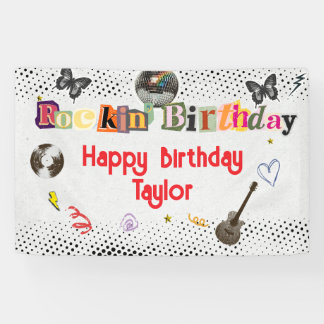 Banderoles Collage Cut Out Rockstar Birthday