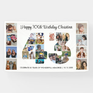 Banderoles Collage de photos numéro 43 pour la fête d'anniver