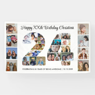 Banderoles Collage de photos pour la fête d'anniversaire numé