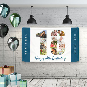 Banderoles Collage photo personnalisé pour une fête d'anniver