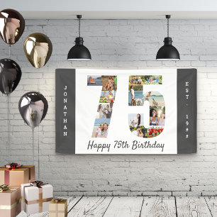 Banderoles Collage photo personnalisé pour une fête d'anniver