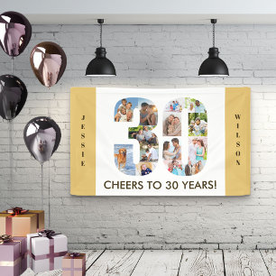 Banderoles Collage photo personnalisé pour une fête d'anniver