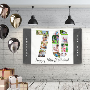 Banderoles Collage photo personnalisé pour une fête d'anniver