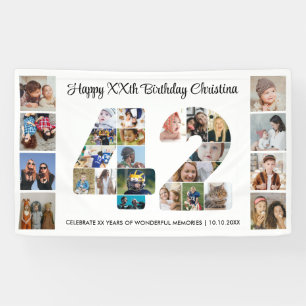 Banderoles Collage photo pour les 42 ans numéro 42