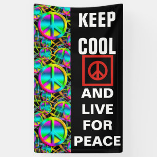 Banderoles Coloré PEACE motif sans faille + vos idées