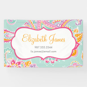 Banderoles Colorful Illustrated Bohemian Paisley Henna