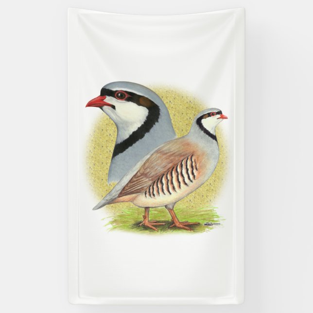 Banderoles Combo de perdrix de Chukar (Vertical)