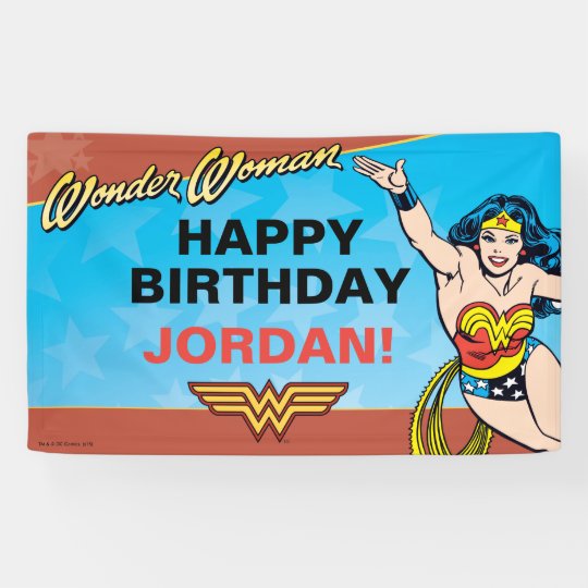 Banderoles Comics Dc Anniversaire De La Femme Des Merveilles Zazzle Fr