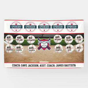 Banderoles Commanditaire d'équipe de baseball