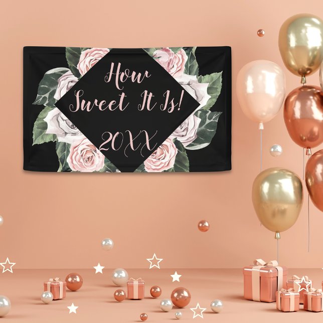 Banderoles Comme c'est doux Roses Roses Rose Graduation (Créateur téléchargé)