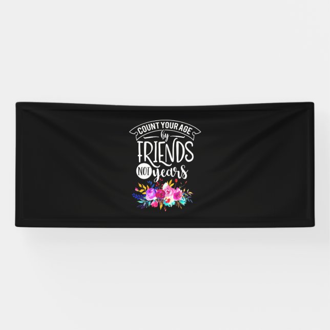 Banderoles Comptez Votre Âge Par Amis (Horizontal)
