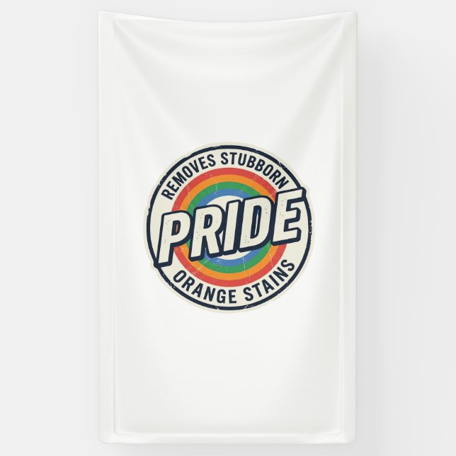 Banderoles Conception de badge arc-en-ciel de protestation de (Vertical)