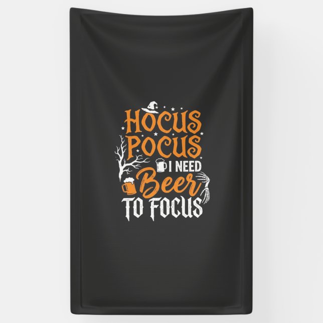 Banderoles Conception de bière Hocus Pocus Halloween_1 (Vertical)
