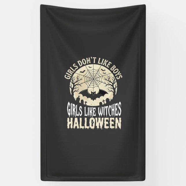 Banderoles Conception de chauve-souris d'Halloween pour fille (Vertical)