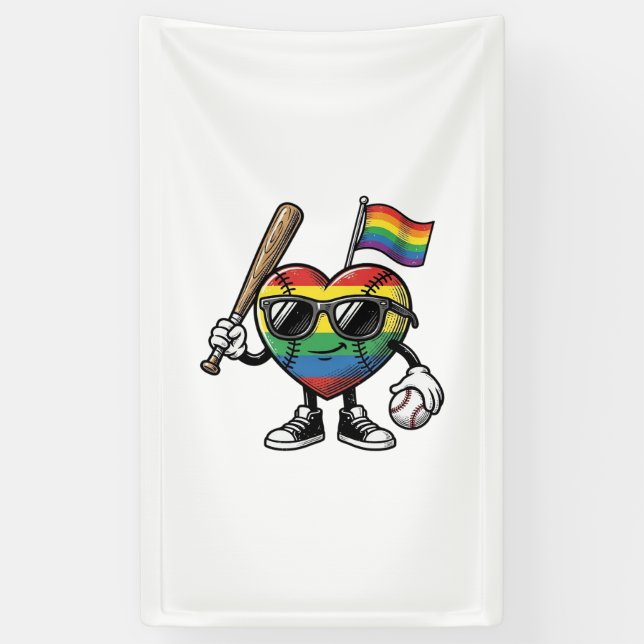 Banderoles Conception de chemise de fierté de baseball de coe (Vertical)