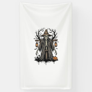 Banderoles Conception de chemise d'épouvantail squelette Hall