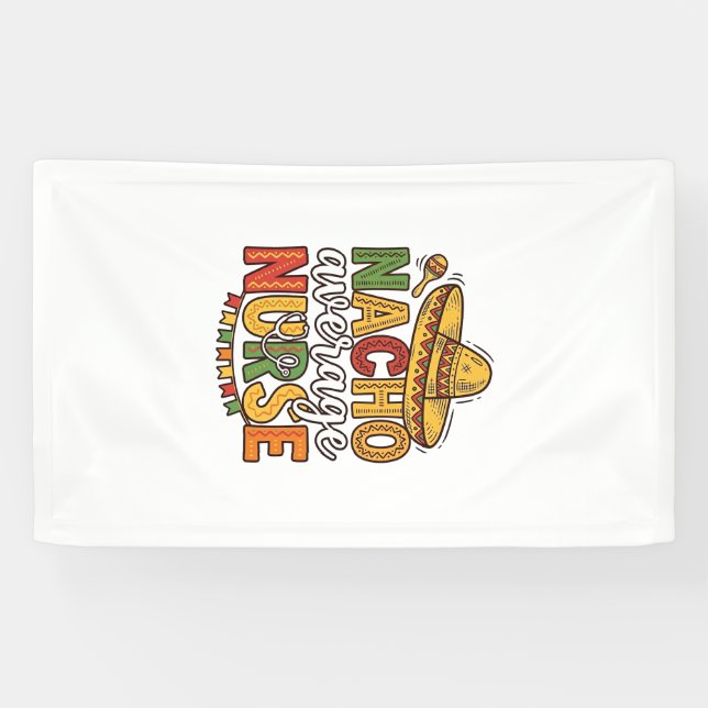 Banderoles Conception de chemise Nacho Average Nurse Cinco De (Horizontal)