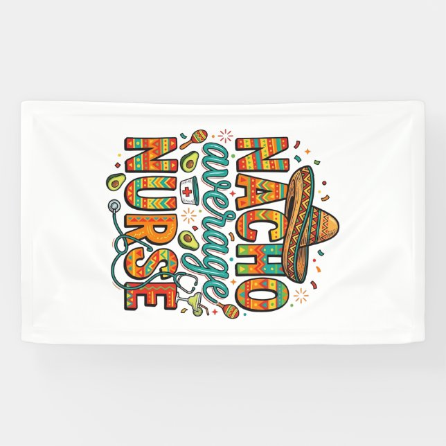 Banderoles Conception de chemise vectorielle Nacho Average Nu (Horizontal)