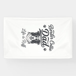 Banderoles Conception de chemise vintage Border Collie Papa L