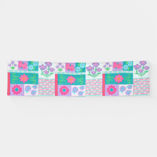 Banderoles Conception de fleurs vibrantes en fleurs