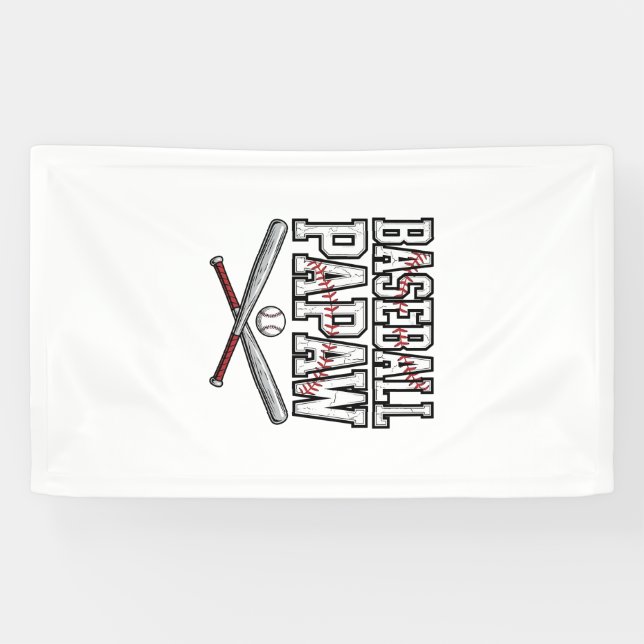 Banderoles Conception de gravure vintage Papaw baseball_1 (Horizontal)
