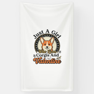 Banderoles Conception de la Saint-Valentin Corgi pour les ama
