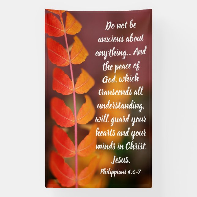 Banderoles Conception de l'Écriture de la Paix d'Automne Phil (Verticale)