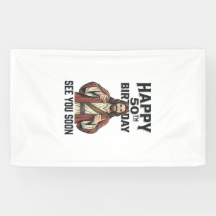 Banderoles Conception de l'humour religieux pour votre 50e an