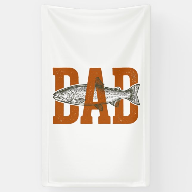 Banderoles Conception de maillot vectoriel de pêche de papa v (Vertical)