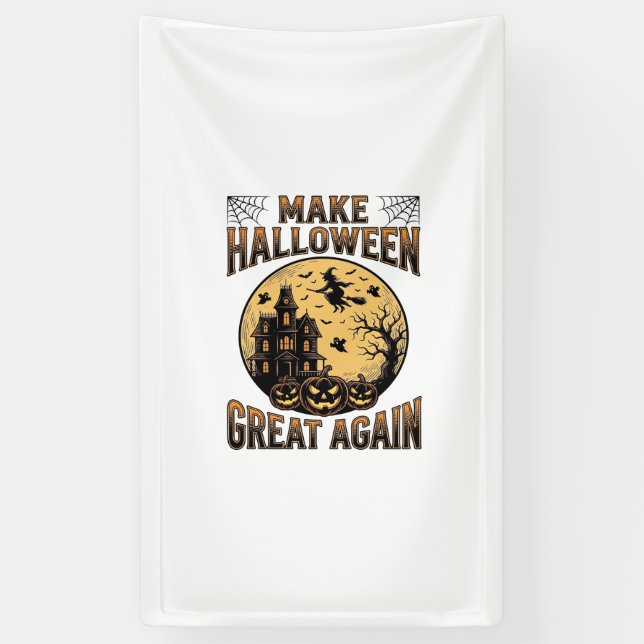 Banderoles Conception de maison hantée Halloween Vintage Grea (Vertical)