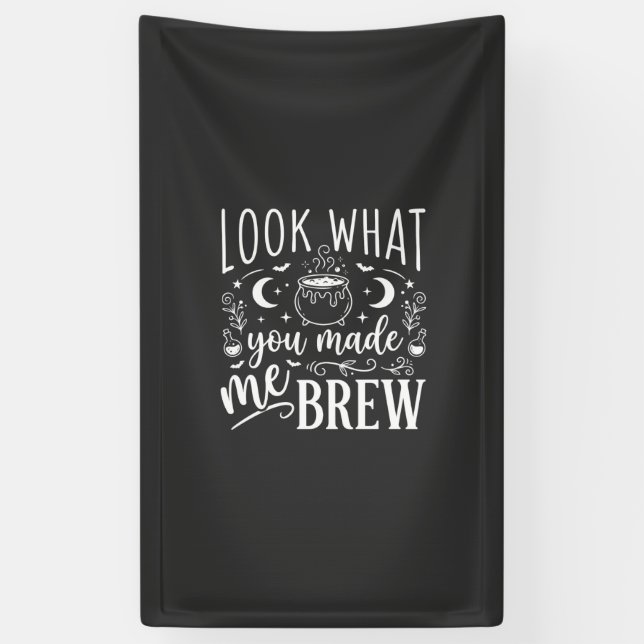 Banderoles Conception de potion drôle de sorcière d'Halloween (Vertical)
