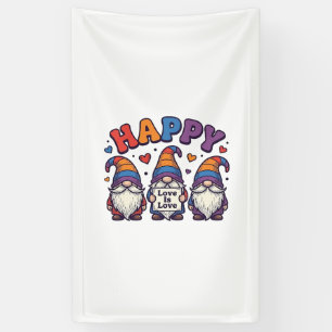 Banderoles Conception de t-shirt arc-en-ciel Gnome du mois de