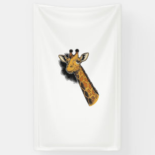 Banderoles Conception de T-shirt de girafe mignon gravé vinta